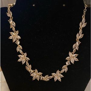 Crystal Floral Statement Necklace